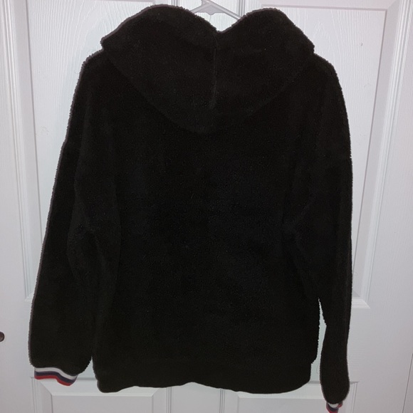 Tommy Hilfiger Sport Half-Zip Sherpa/Teddy Hoodie - Picture 4 of 7